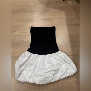 Dynamite Strapless Black and White Dress